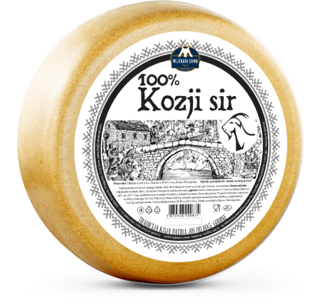 Kolut sira - 100% Kozji sir - Livanjski sir koji proizvodi Mljekara Livno